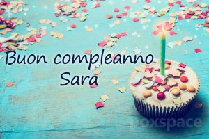 cartoline buon compleanno Sara torta candeline