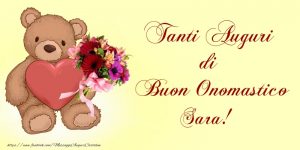 tanti auguri di buon onomastico Sara fiori