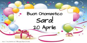 tanti auguri di buon onomastico Sara palloncini