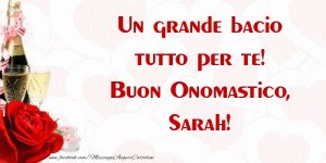 tanti auguri di buon onomastico Sarah spumante