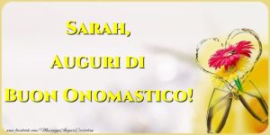 tanti auguri di buon onomastico Sarah