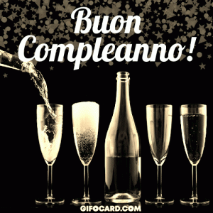 gif buon compleanno spumante