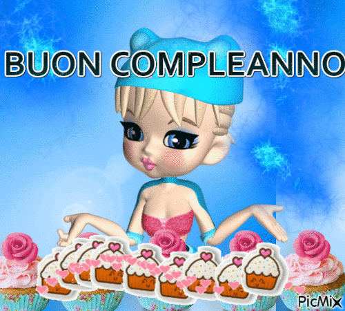 gif buon compleanno dolci cupcake pasticcini