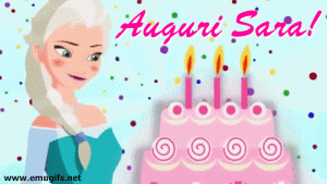 gif Tanti Auguri Sara torta candeline
