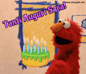 gif Tanti Auguri Sara torta candeline