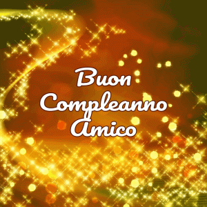 gif buon compleanno amico stelle scintillanti