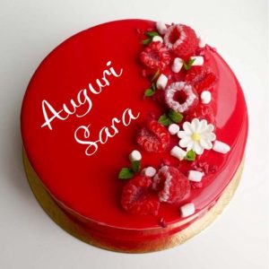 cartoline Tanti Auguri Sara torta