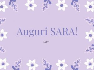 cartoline Tanti Auguri Sara