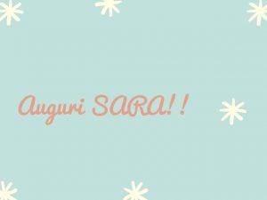 cartoline Tanti Auguri Sara