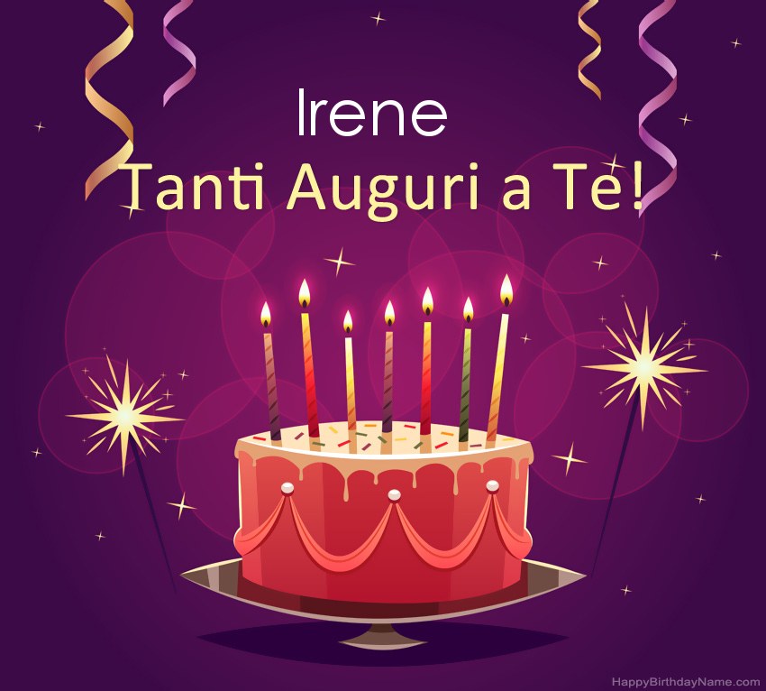 Buon compleanno Irene torta candeline