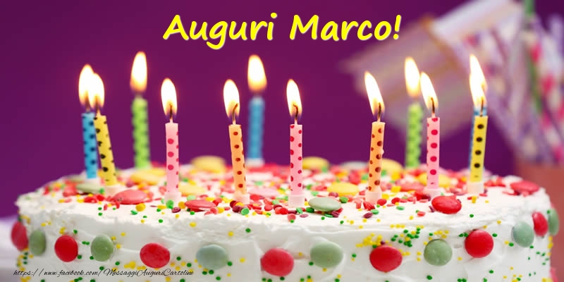 tanti auguri Marco torta candeline
