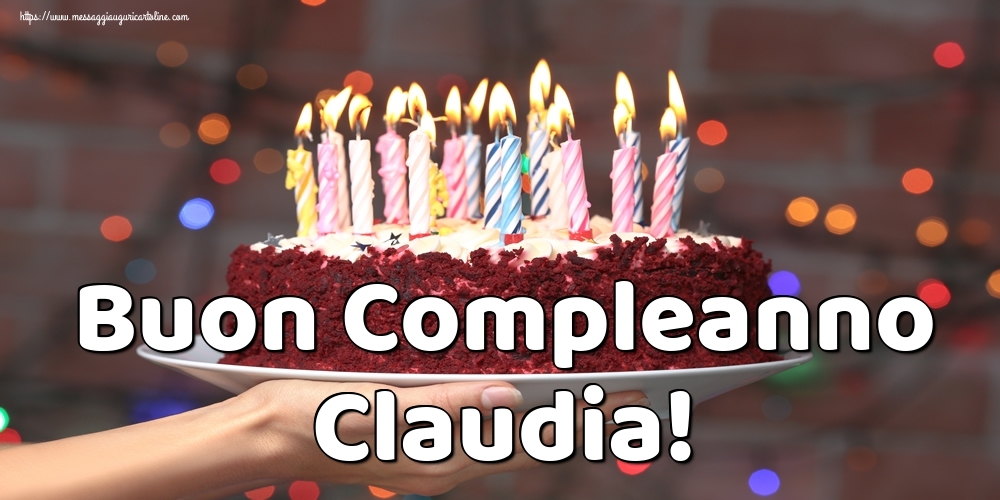 Buon Compleanno Claudia torta candeline