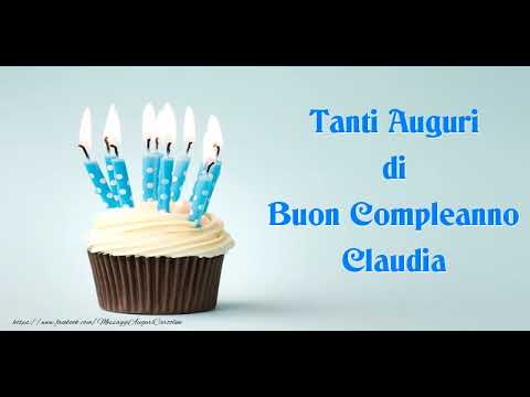 Buon Compleanno Claudia torta candeline cupcake