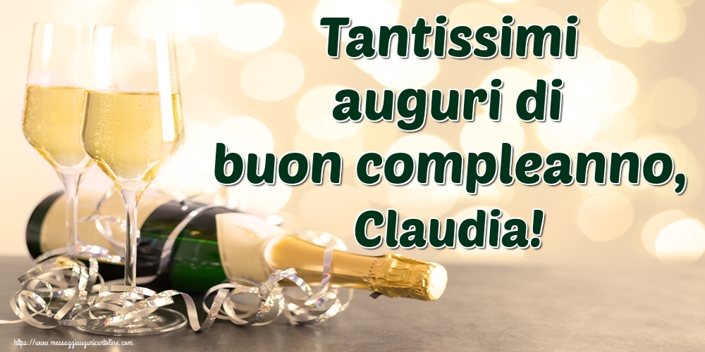 Buon Compleanno Claudia bottiglia spumante