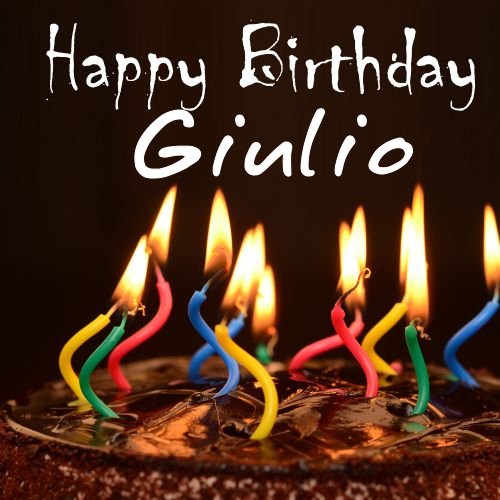 buon compleanno Giulio torta candeline
