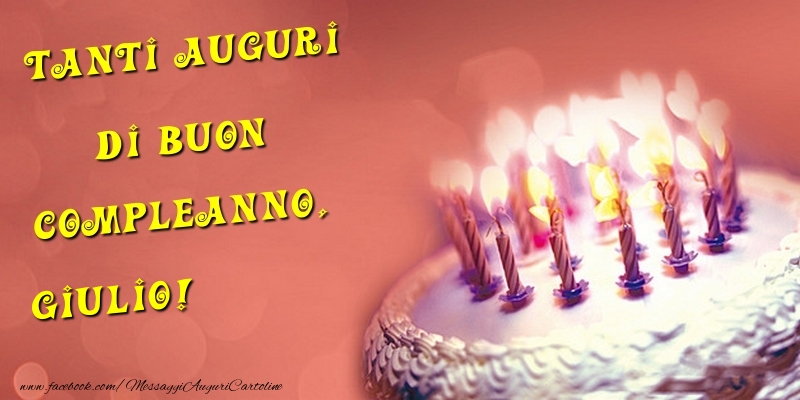 buon compleanno Giulio torta candelinea