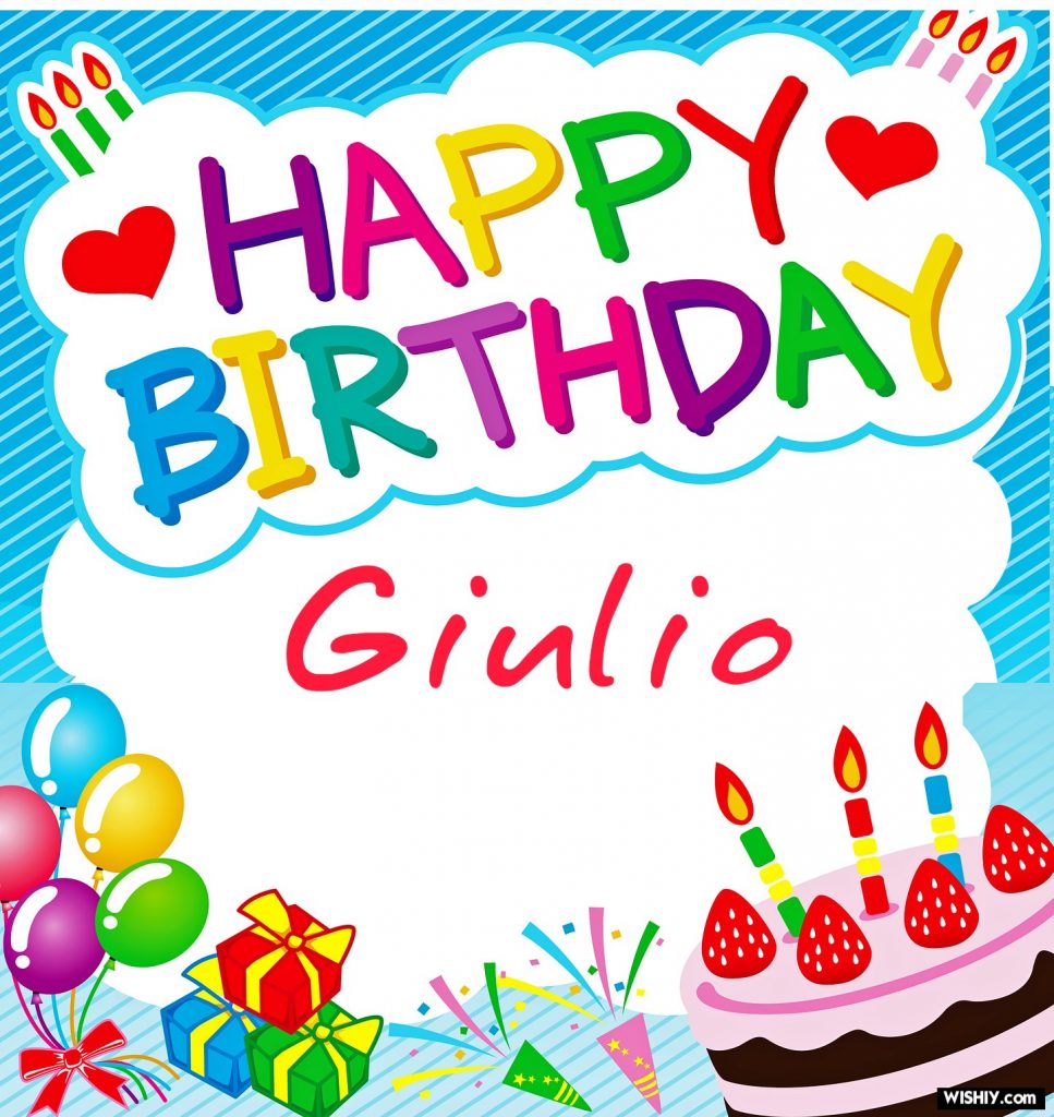 buon compleanno happy birthday Giulio torta candeline