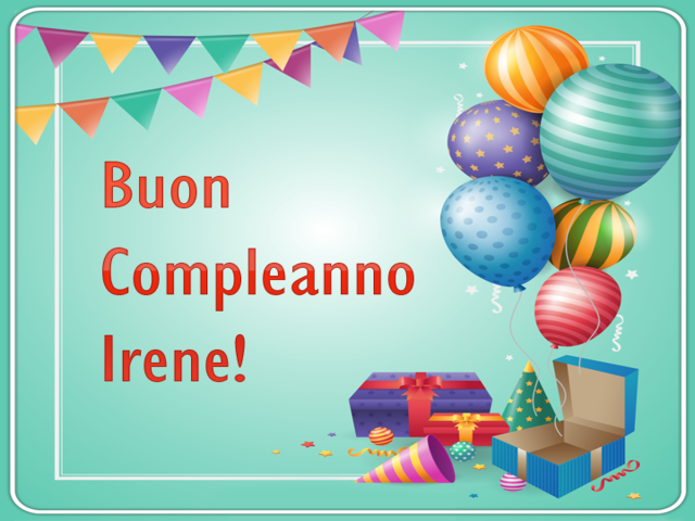 Buon compleanno Irene palloncini