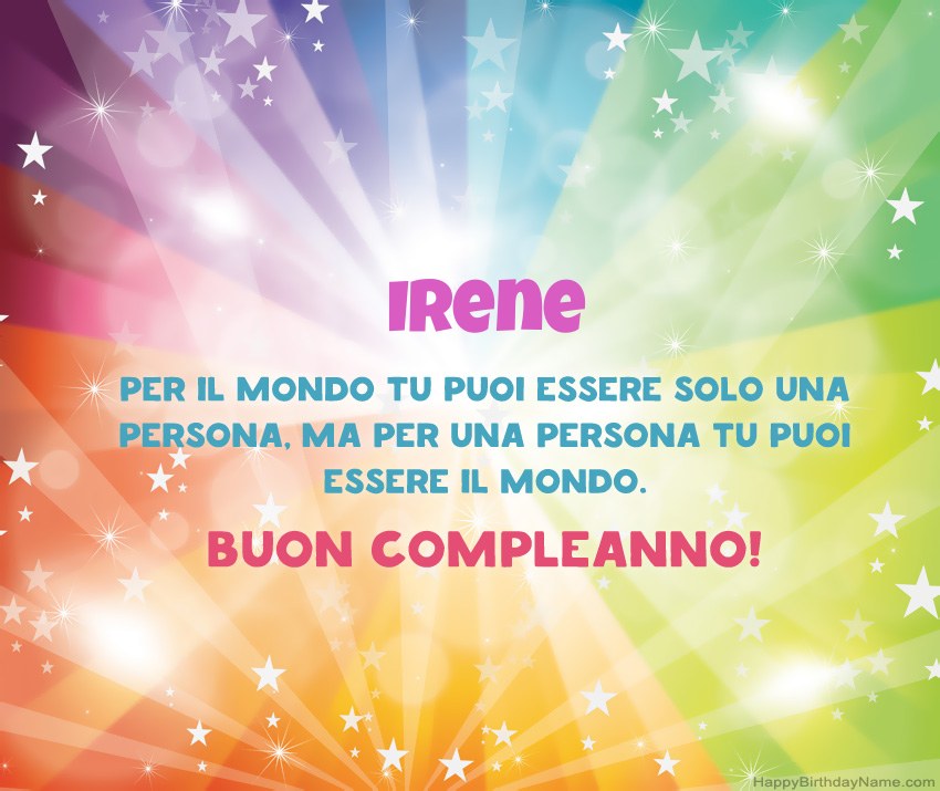 Buon compleanno Irene