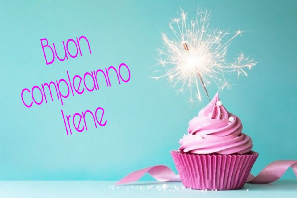 Buon compleanno Irene torta candeline cupcake