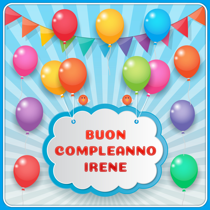 Buon compleanno Irene palloncini