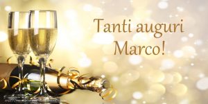 cartoline Buon Compleanno Marco spumante