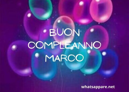 cartoline Buon Compleanno Marco palloncini
