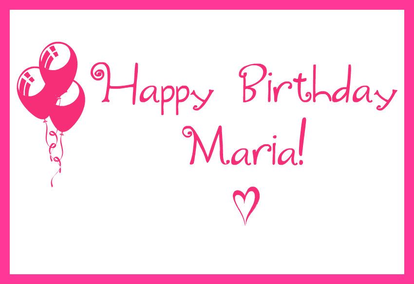 cartoline Buon Compleanno happy birthday Maria