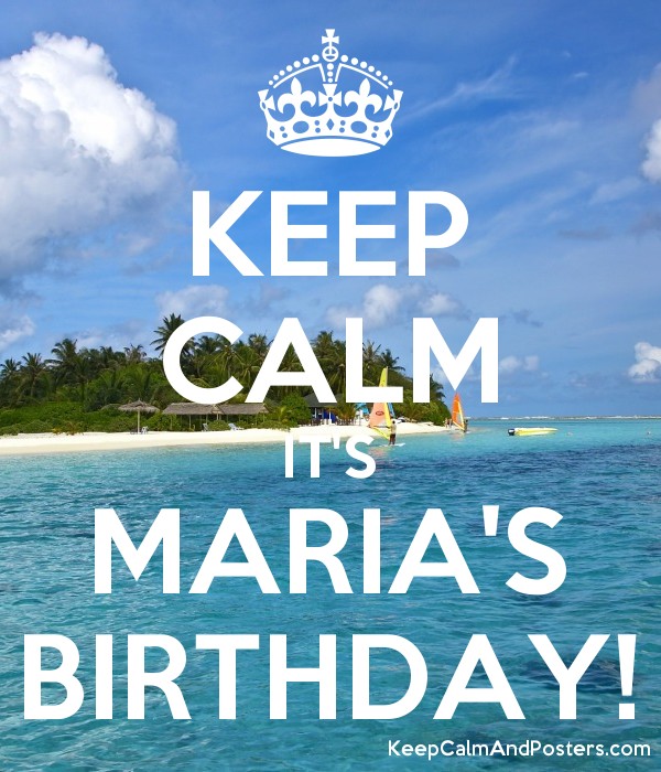 cartoline Buon Compleanno happy birthday keep calm Maria