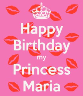cartoline Buon Compleanno happy birthday Maria principessa