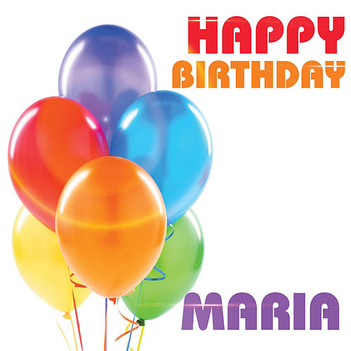 cartoline Buon Compleanno happy birthday Maria palloncini