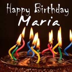 cartoline Buon Compleanno happy birthday Maria torta candeline