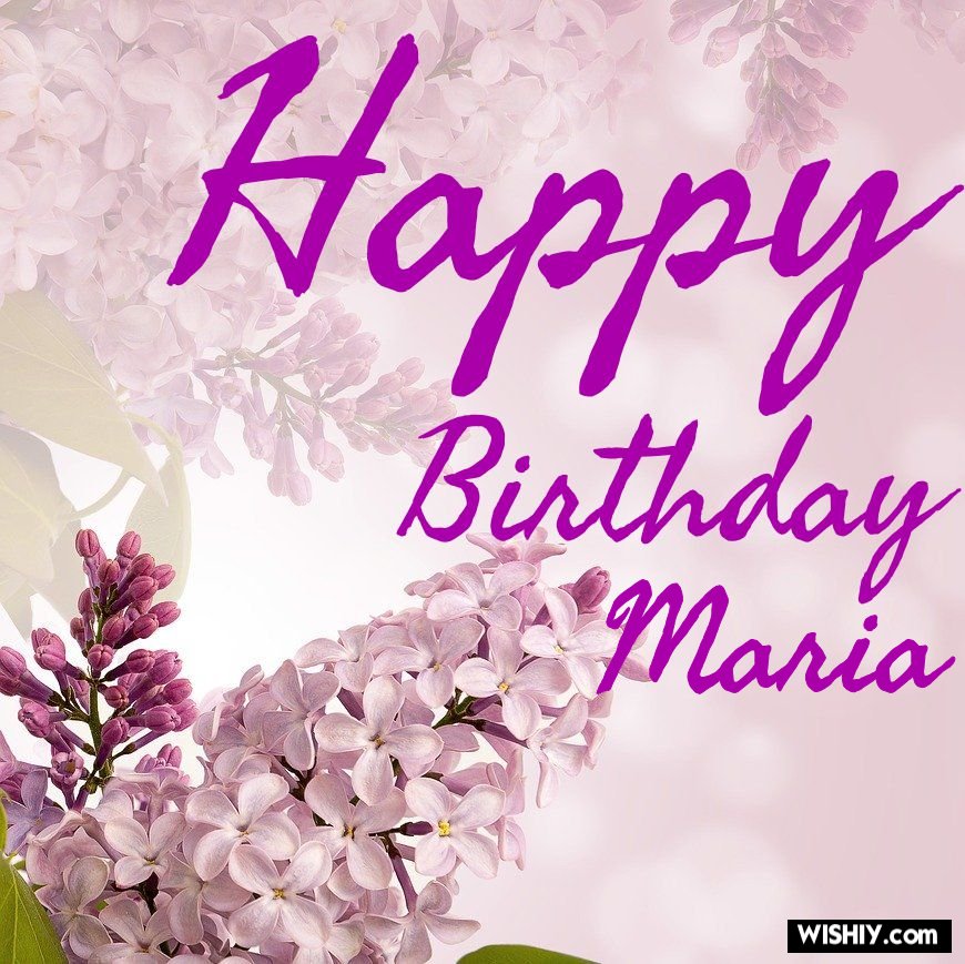 cartoline Buon Compleanno happy birthday Maria fiori