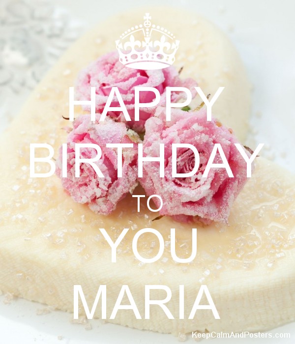 cartoline Buon Compleanno happy birthday Maria fiori