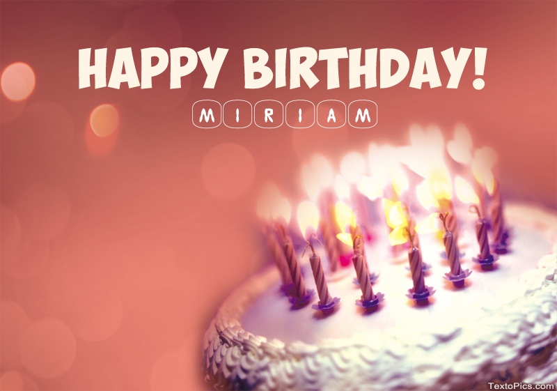 buon compleanno Miriam torta candeline