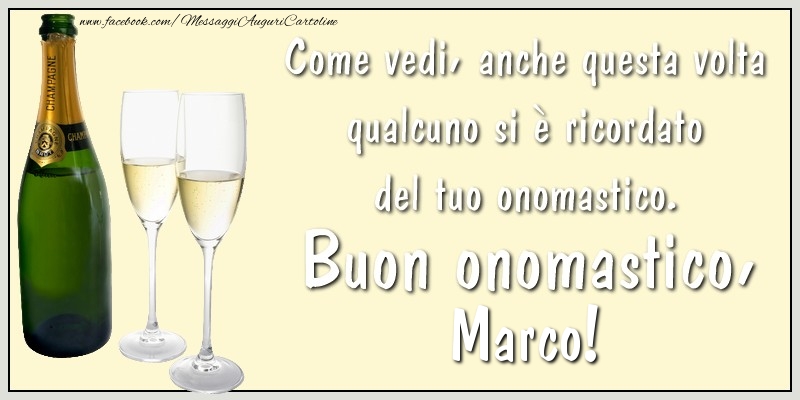 cartoline Buon onomastico Marco