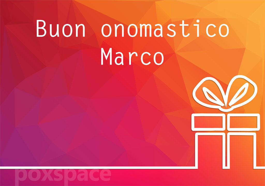 cartoline Buon onomastico Marco regalo