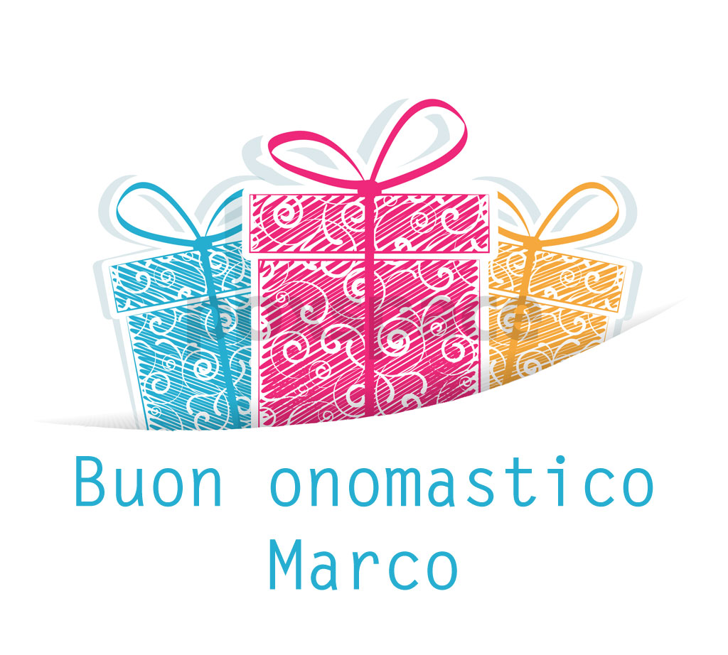 cartoline Buon onomastico Marco regalo