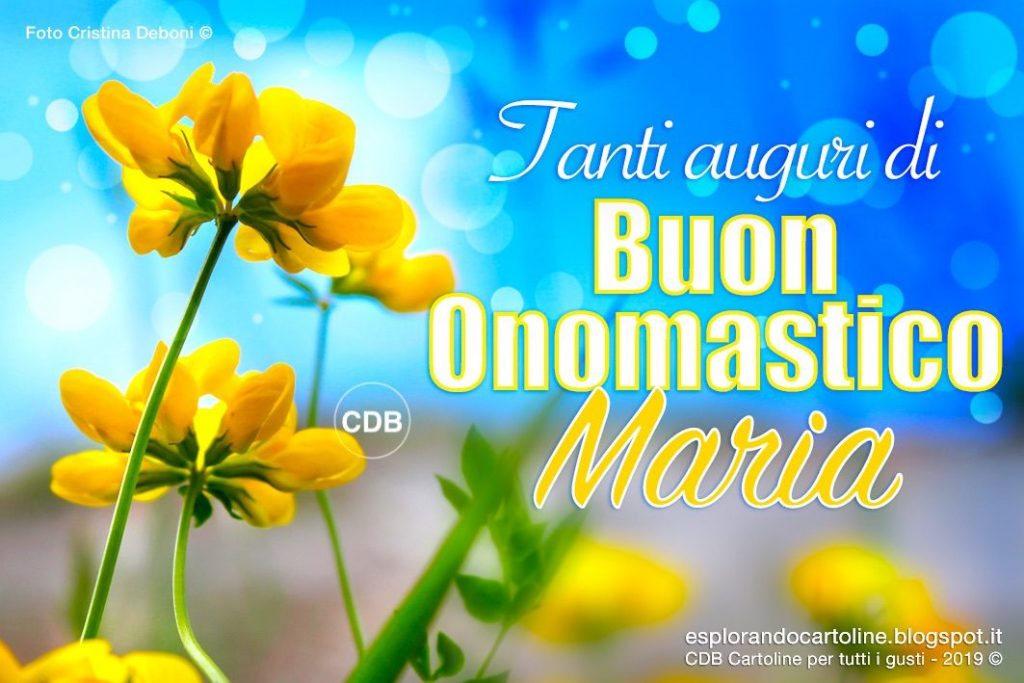 cartoline Buon Onomastico Maria fiori