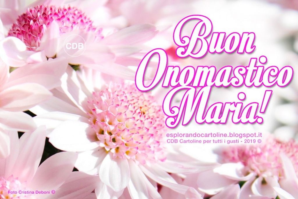 cartoline Buon Onomastico Maria fiori