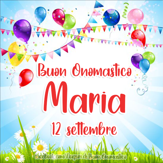 cartoline Buon Onomastico Maria fiori