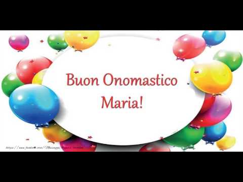 cartoline Buon Onomastico Maria palloncini