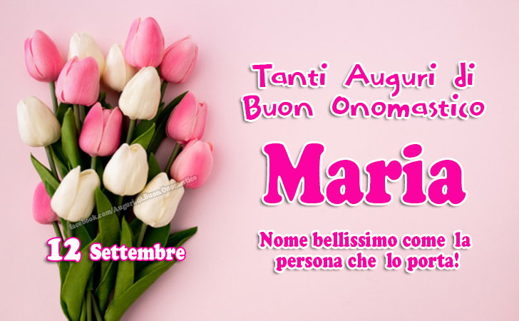 cartoline Buon Onomastico Maria fiori tulipani