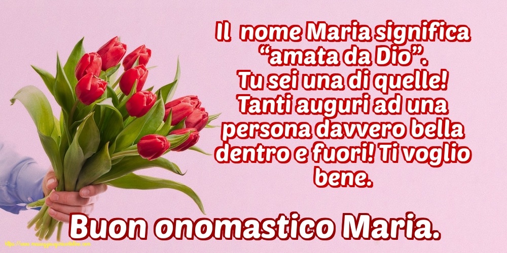 cartoline Buon Onomastico Maria fiori