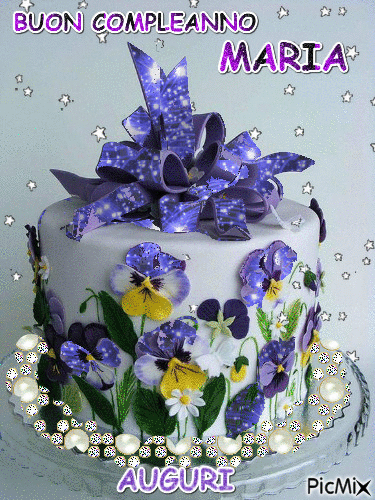 GIF Buon Compleanno Maria torta