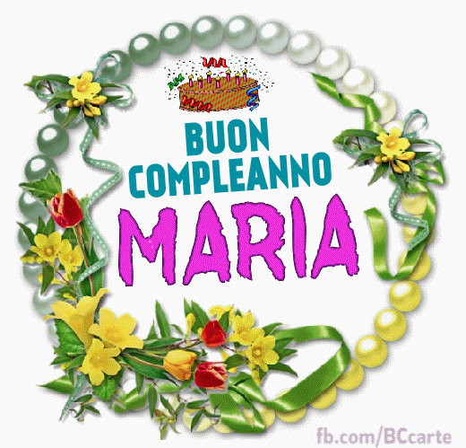 GIF Buon Compleanno Maria torta