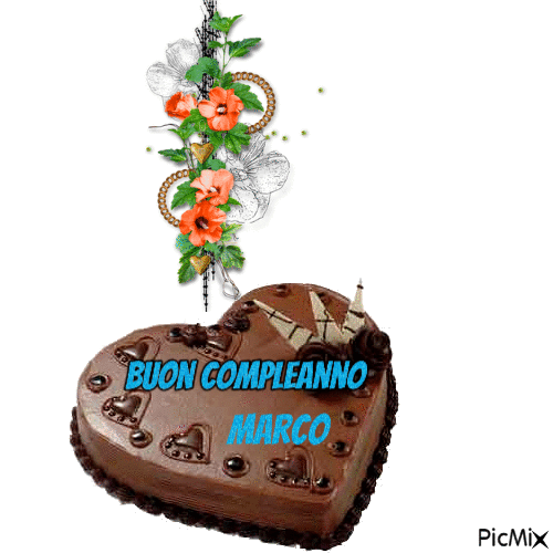 gif Buon Compleanno Marco torta cioccolato