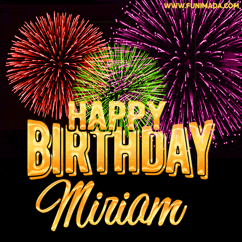 GIF Buon Compleanno happy birthday Miriam