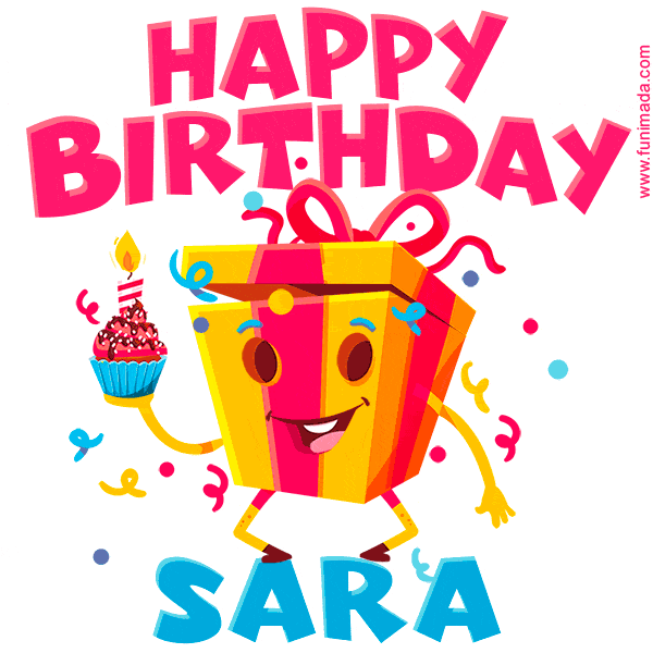 gif Buon Compleanno Sara torta candeline regalo