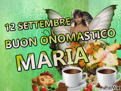 gif Buon Onomastico Maria caffè